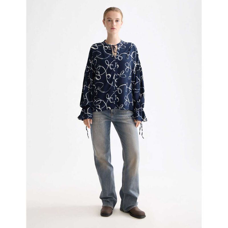 Scotch & Soda Easy Top With Draw String Cuffs image number 3